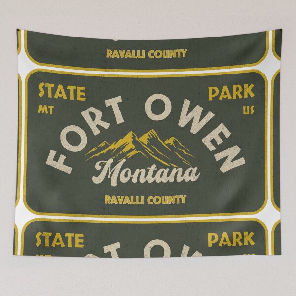 Item preview, Fort Owen State Park, Ravalli County, Montana, badge design designed and sold by Wanderful-roads.
