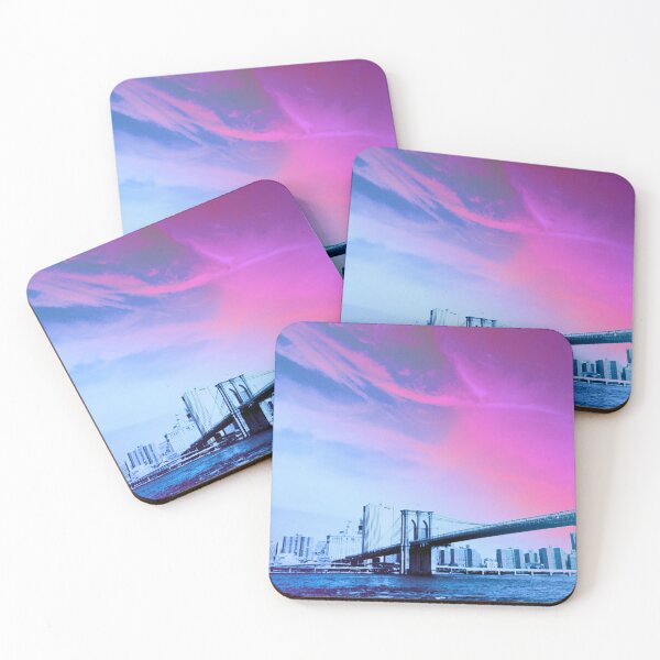 Item preview, Brooklyn Bridge Fluro Dreams in Pink/Purple by Satch & Co designed and sold by Ink & Print Store .