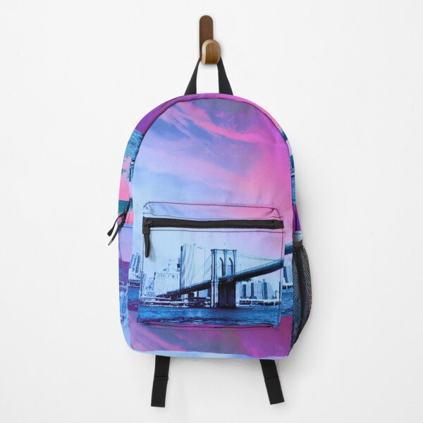 Item preview, Brooklyn Bridge Fluro Dreams in Pink/Purple by Satch & Co designed and sold by Ink & Print Store .