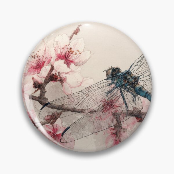 Item preview, Dragonfly on cherry bloom designed and sold by anytka.