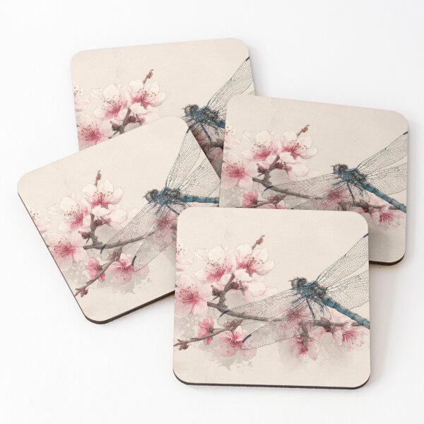Item preview, Dragonfly on cherry bloom designed and sold by anytka.