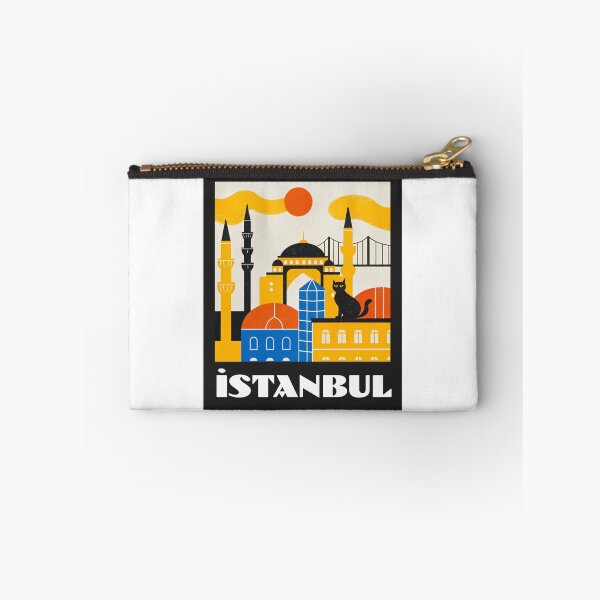 Item preview, Istanbul Cityscape Art - Minimalist Retro Turkish Decor with Cat  designed and sold by asliberry.
