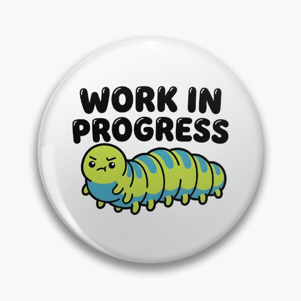 Item preview, Caterpillar Work in Progress – Nostalgic Childhood Insect Design designed and sold by timizar.