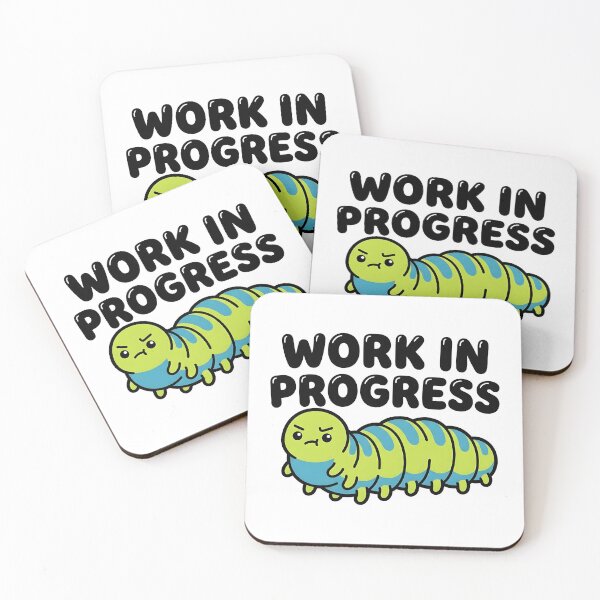 Item preview, Caterpillar Work in Progress – Nostalgic Childhood Insect Design designed and sold by timizar.