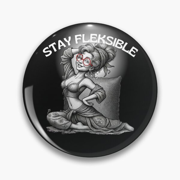 Item preview, Stay Flexible – Funny Grandma Yoga Vintage Illustration designed and sold by Aquarius-club.