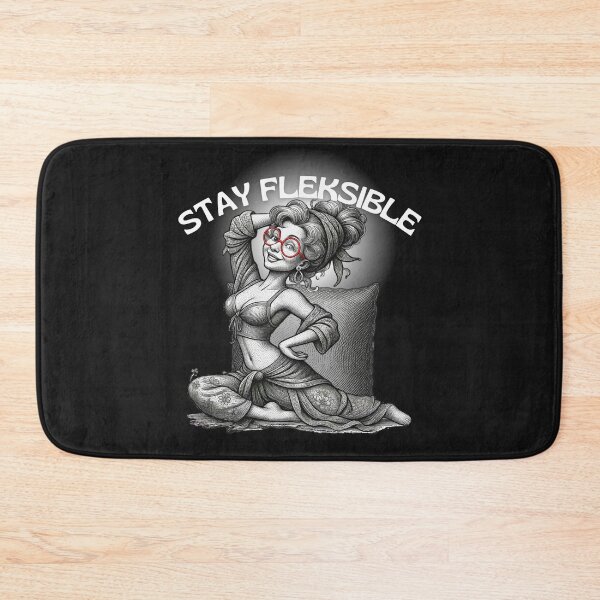 Item preview, Stay Flexible – Funny Grandma Yoga Vintage Illustration designed and sold by Aquarius-club.