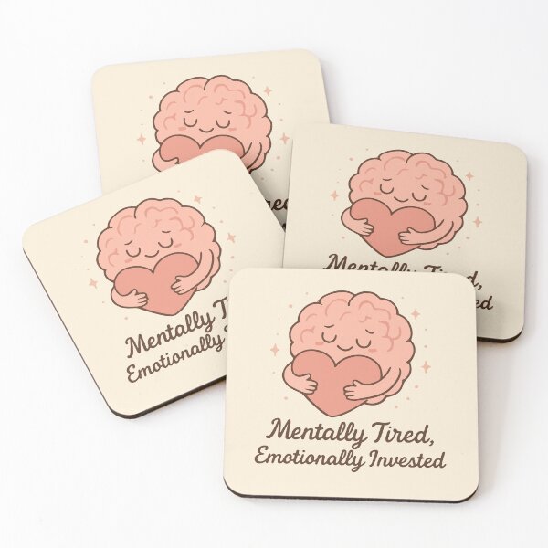 Item preview, Mentally Tired Emotionally Invested Nurse Empathy Quote Gift Design designed and sold by Dantin.