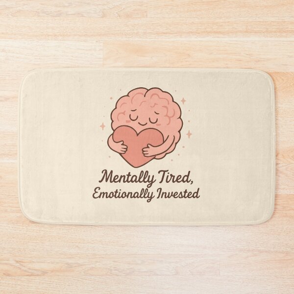 Item preview, Mentally Tired Emotionally Invested Nurse Empathy Quote Gift Design designed and sold by Dantin.
