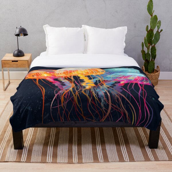 Item preview, Jellyfish Poster - Dark Ocean Sea Life Aesthetic Art - deep Sea Marine Wall Decor designed and sold by ArtFireGallery.