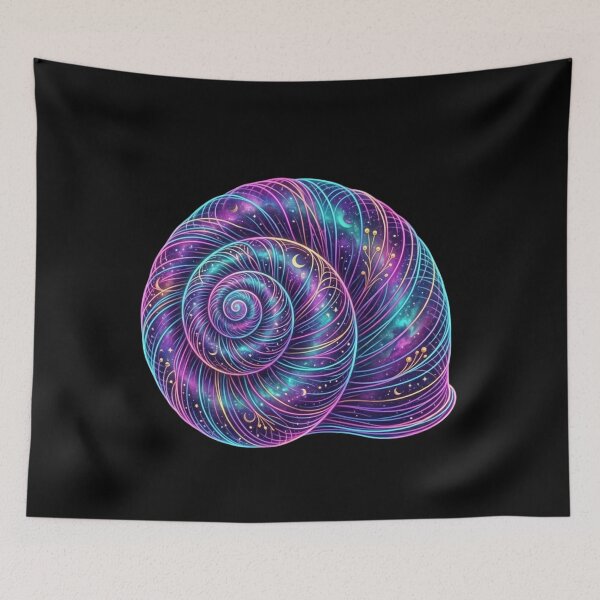 Item preview, Luminous Wire-Wrap Shell: Glowing Nebula Art designed and sold by Siriusvibes.