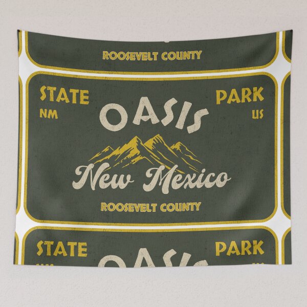 Item preview, Oasis State Park, Roosevelt County, New Mexico, badge design designed and sold by Wanderful-roads.