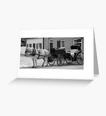 horse and buggy Greeting Card