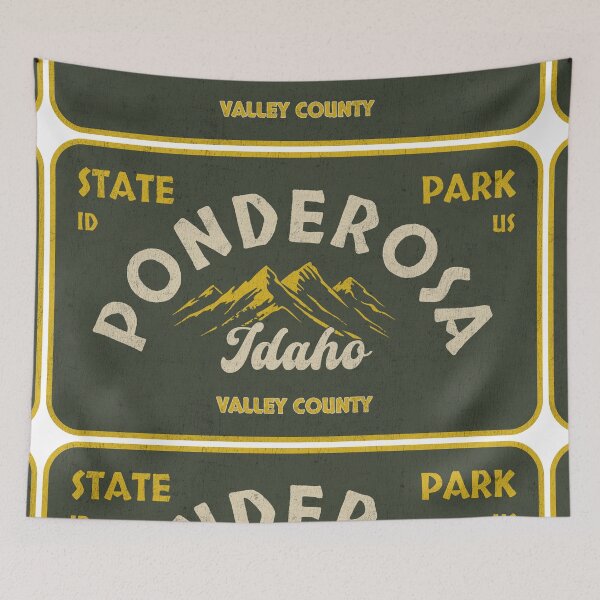 Item preview, Ponderosa State Park, Valley County, Idaho, badge design designed and sold by Wanderful-roads.