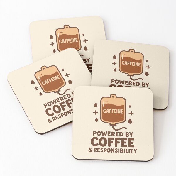 Item preview, Powered by Coffee and Responsibility Funny Professional Nurse Gift Design designed and sold by Dantin.