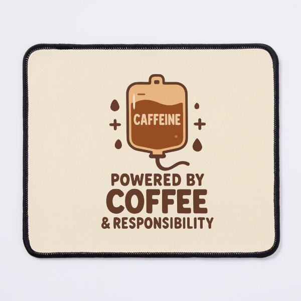 Item preview, Powered by Coffee and Responsibility Funny Professional Nurse Gift Design designed and sold by Dantin.