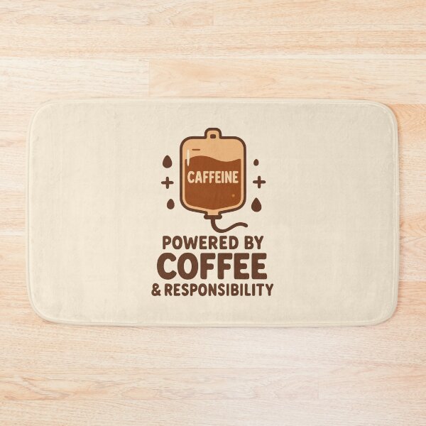 Item preview, Powered by Coffee and Responsibility Funny Professional Nurse Gift Design designed and sold by Dantin.