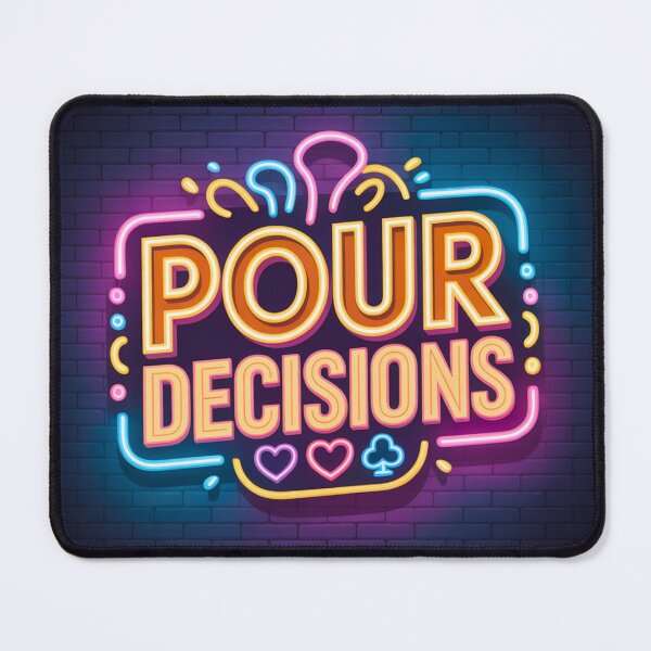 Item preview, Pour Decisions Neon Sign Logo — Dive Bar Art designed and sold by A Sinister Sly.