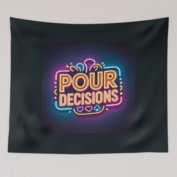 Item preview, Pour Decisions Neon Sign Logo — Dive Bar Art designed and sold by A Sinister Sly.