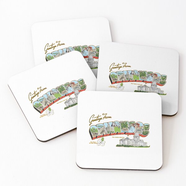 Item preview, Greetings From Arkansas Retro Postcard Featuring Little Rock State Capitol And Scenic Landmarks designed and sold by portokalis.