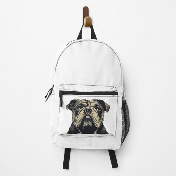 Item preview, Bulldog portrait in black and white designed and sold by anytka.