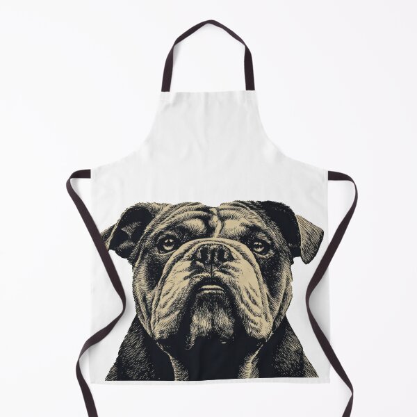 Item preview, Bulldog portrait in black and white designed and sold by anytka.