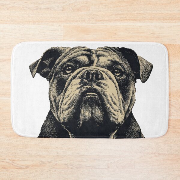 Item preview, Bulldog portrait in black and white designed and sold by anytka.