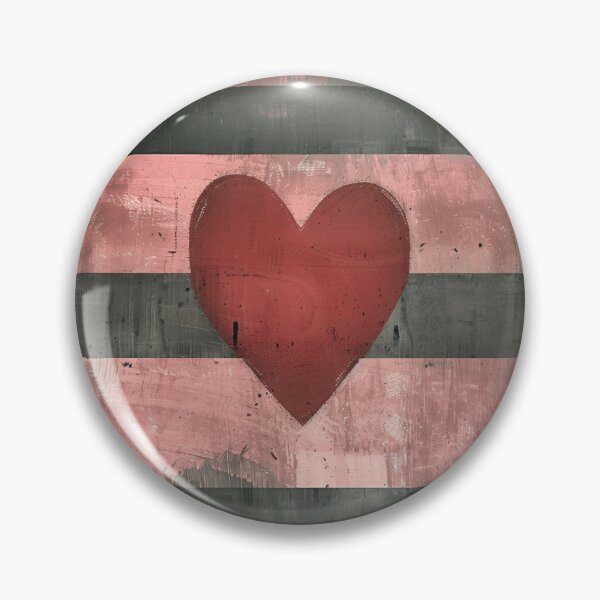 Item preview, Abstract Red Heart Wall Art Neutral Striped Background designed and sold by NarjaShop.