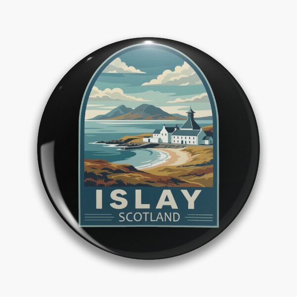 Item preview, Islay Scotland Vintage Travel Poster - Retro Hebridean Coastal Art designed and sold by Loom on the Loch.