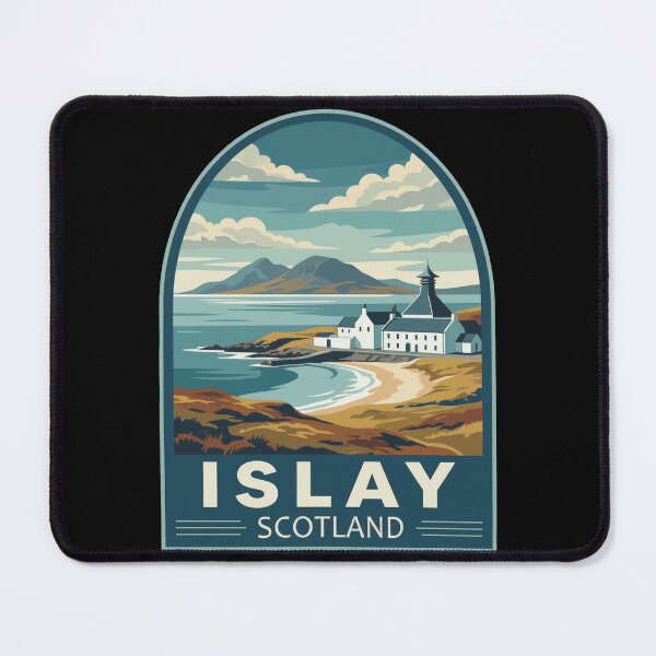 Item preview, Islay Scotland Vintage Travel Poster - Retro Hebridean Coastal Art designed and sold by Loom on the Loch.