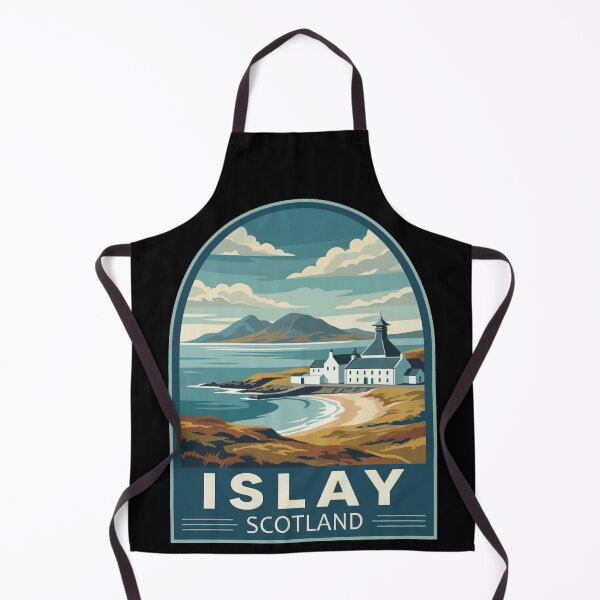 Item preview, Islay Scotland Vintage Travel Poster - Retro Hebridean Coastal Art designed and sold by Loom on the Loch.