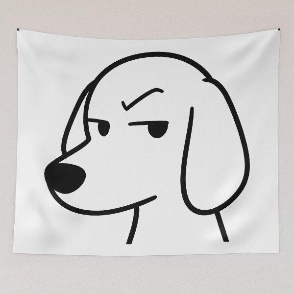 Item preview, suspicious dog designed and sold by Uglyandcute.