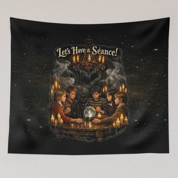 Item preview,  Let’s Have a Séance! – Vintage Occult Kids’ Illustration • Retro Séa designed and sold by MysticOzzy.