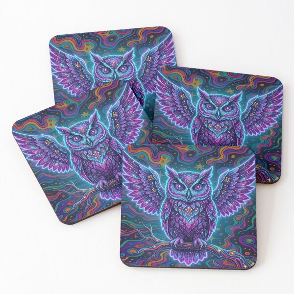 Item preview, Celestial Night Owl: Galaxy Guardian with Lunar Vibe designed and sold by Siriusvibes.