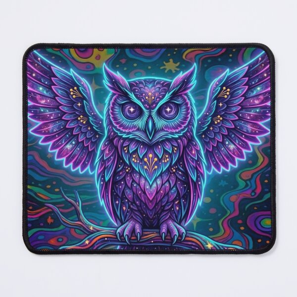 Item preview, Celestial Night Owl: Galaxy Guardian with Lunar Vibe designed and sold by Siriusvibes.