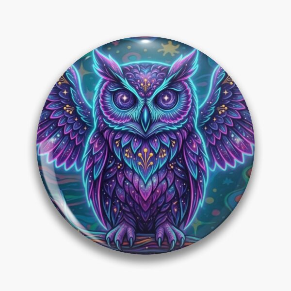 Item preview, Celestial Night Owl: Galaxy Guardian with Lunar Vibe designed and sold by Siriusvibes.