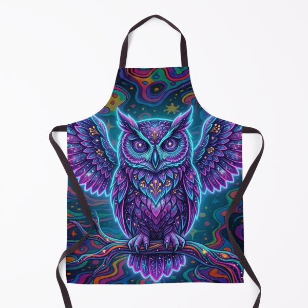 Item preview, Celestial Night Owl: Galaxy Guardian with Lunar Vibe designed and sold by Siriusvibes.