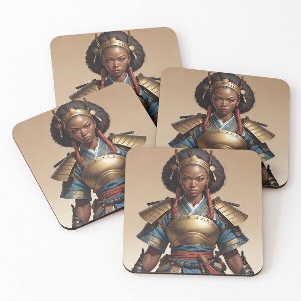 Item preview, Female Samurai Warrior Portrait designed and sold by GenesisArtis.