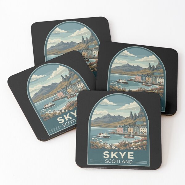 Item preview, Isle of Skye Scotland Vintage Travel Poster designed and sold by Loom on the Loch.