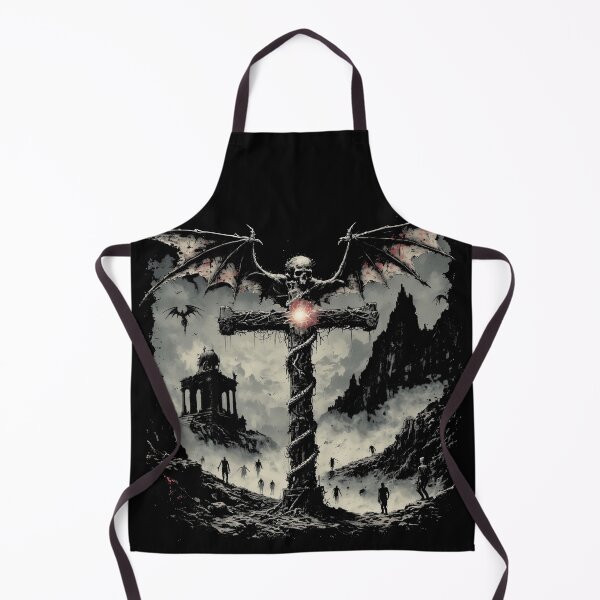Item preview, Demon Cross Horror Art – Gothic Crucifix Design (BLACK) designed and sold by MorbidDreams.