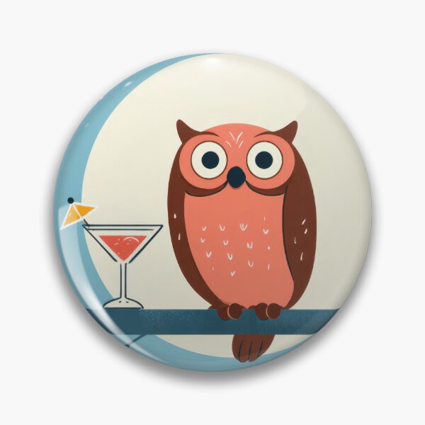 Item preview, Cute owl with a drink under moon designed and sold by anytka.