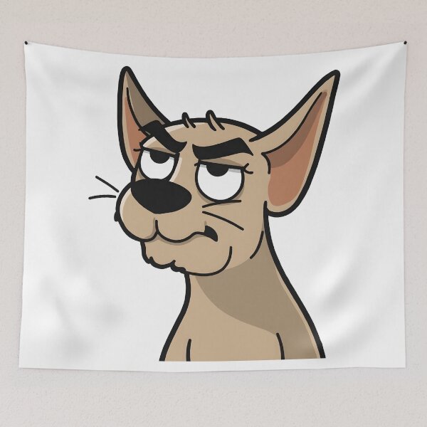 Item preview, suspicious dog designed and sold by Uglyandcute.