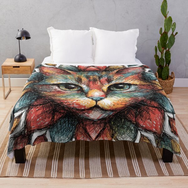 Artikelvorschau, Floral Mandala Art cat – Intricate Flower Mandala Design entworfen und verkauft von Anime9122.