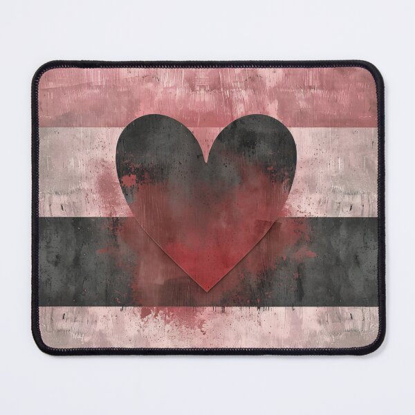Item preview, Abstract Red Heart Wall Art Neutral Striped Background designed and sold by NarjaShop.