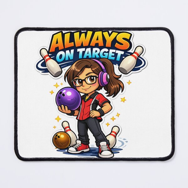 Item preview, Lena Bowling – Fun and Sport Illustration designed and sold by ElsterCreative.