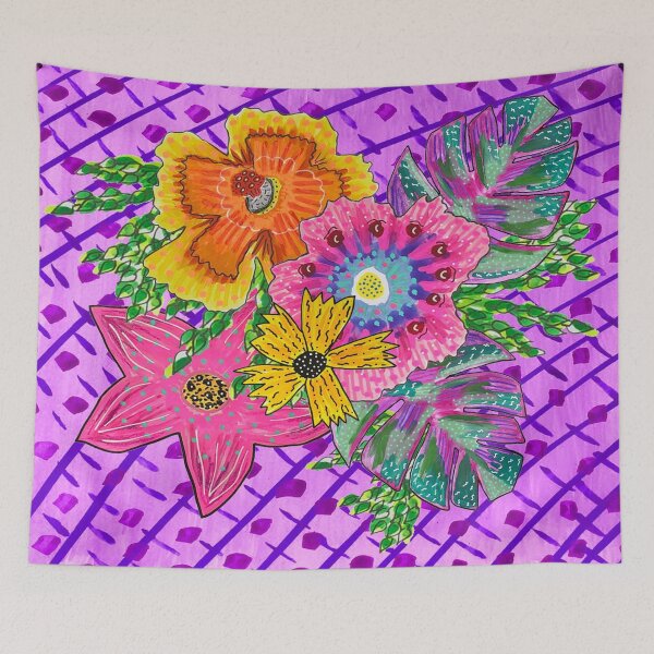 Item preview, Tropical Flowers Pink designed and sold by hatvail.