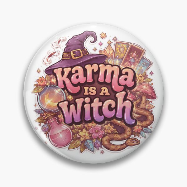 Item preview, Karma Is a Witch – Mystical Funny Witchy Quote Design designed and sold by CosmicCutouts.