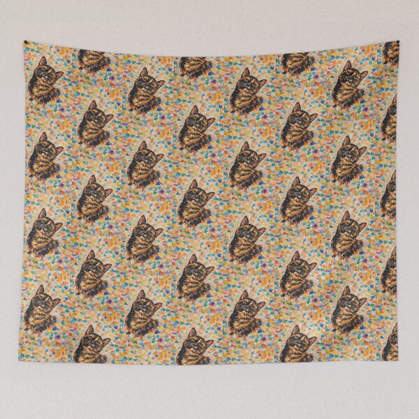 Item preview, Tortoiseshell cat in vibrant paper designed and sold by MAURICIO SANTAMARIA.