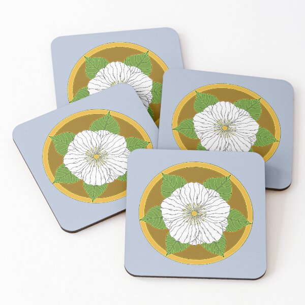 Item preview, White Flower Medallion designed and sold by The Nerch Dragon.