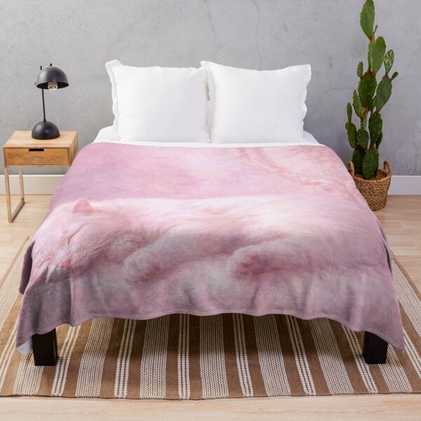 Item preview, Coquette Aesthetic Vintage Oil Painting Of A Fluffy Sleeping Cat designed and sold by DalilahMeadows.
