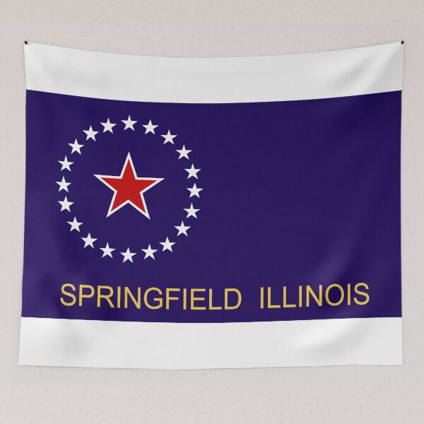 Item preview, Springfield Flag - Illinois State Capital & Land of Lincoln Pride designed and sold by NTGUILTY.